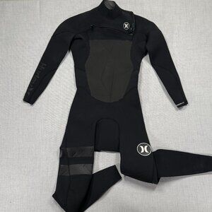 Hurley Fusion 403 Full Wetsuit Black Chest Zip Neoprene Size MT Medium Tall